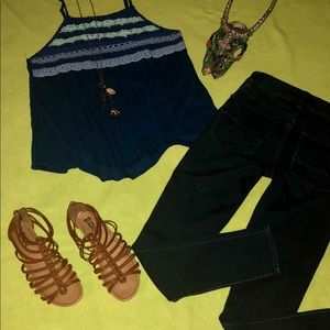 Boho chic styled cami with adjustable straps